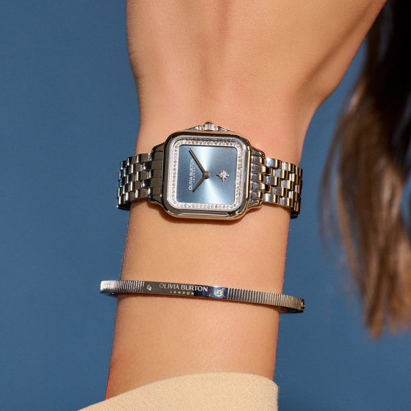 28mm Grosvenor Blue & Silver Bracelet Watch - Image 6
