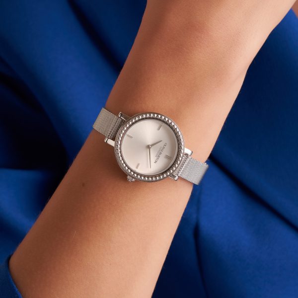30mm Vintage Bead Silver Mesh Watch - Image 3
