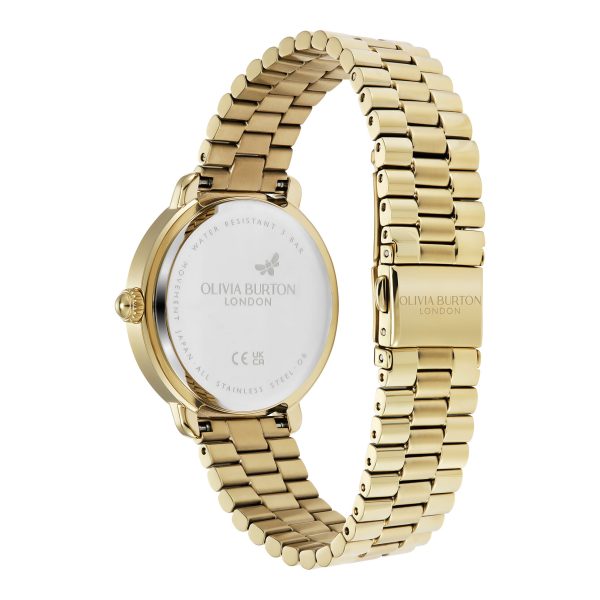 36mm Vintage Floral Gold Bracelet Watch - Image 5