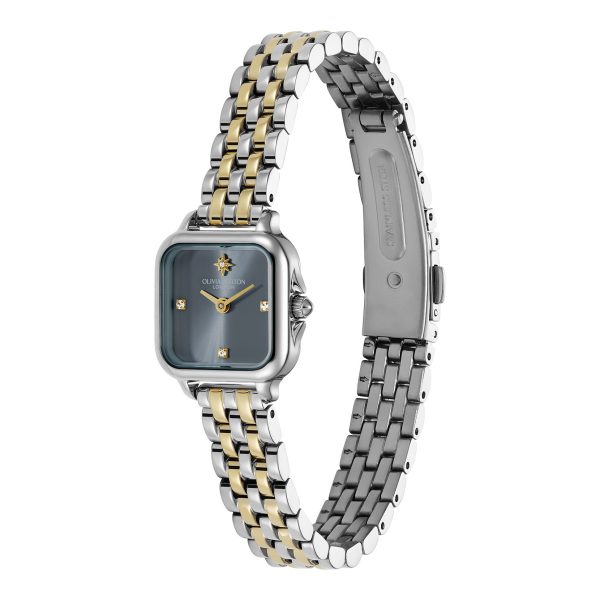 20mm Mini Grosvenor Chalk Blue & Two Tone Bracelet Watch - Image 2