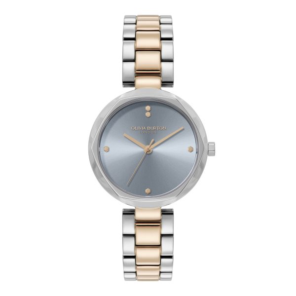 32mm Dimension T-Bar Chalk Blue & Two Tone Bracelet Watch