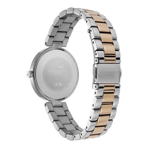 32mm Dimension T-Bar Chalk Blue & Two Tone Bracelet Watch - Image 5