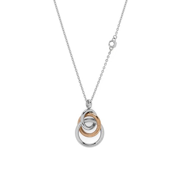 Encircle Silver & Rose Gold Plated Pendant Necklace