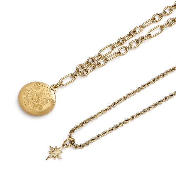 Ever Stacked Gold Plated Multi-Chain Necklace - Image 4