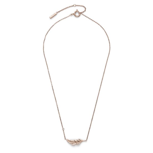 Feather Rose Gold Plated Necklace - Image 2