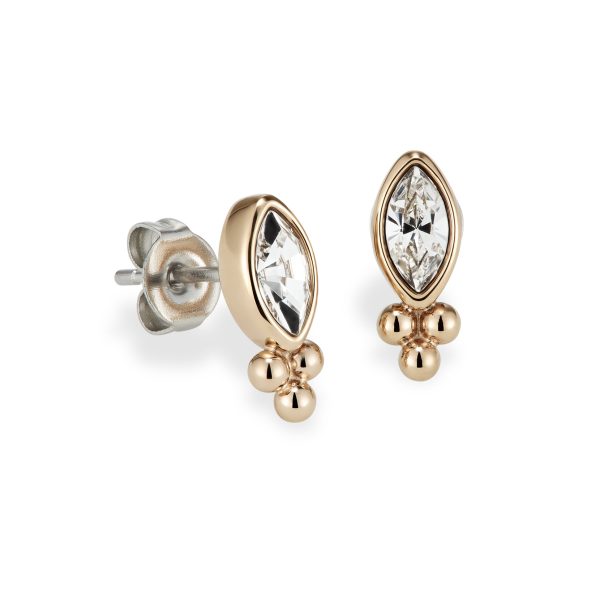 Dainty Rose Gold Plated Stud Earrings - Image 2