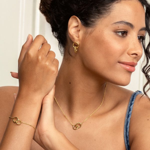Amity Interlock Gold Plated Necklace - Image 5