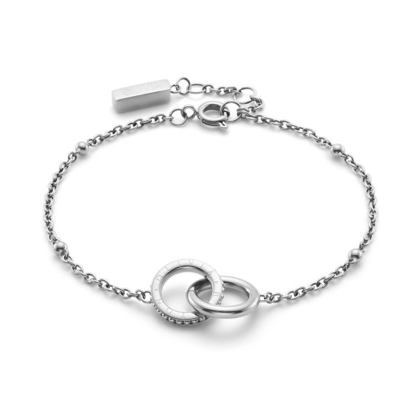 Amity Interlock Silver Tone Bracelet - Image 2