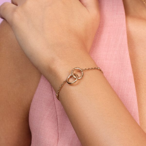 Amity Interlock Rose Gold Plated Bracelet - Image 3