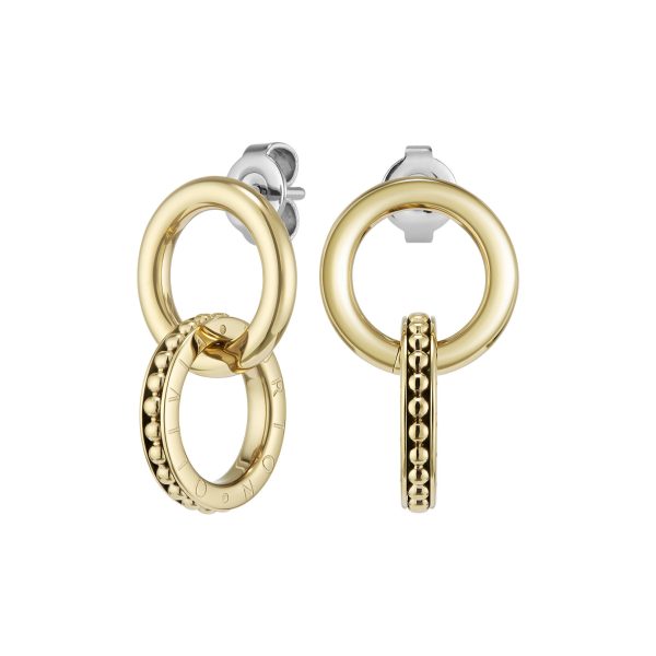 Amity Interlock Gold Plated Stud Earrings
