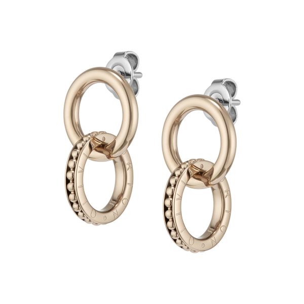 Amity Interlock Rose Gold Plated Stud Earrings - Image 2
