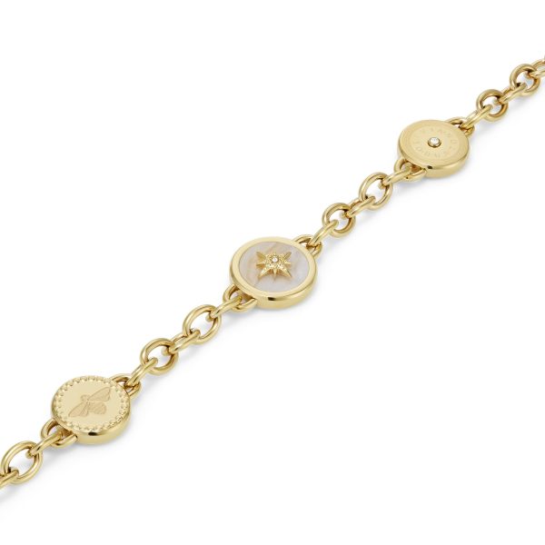 Bee and North Star Gold Plated Charm Bracelet - Image 4