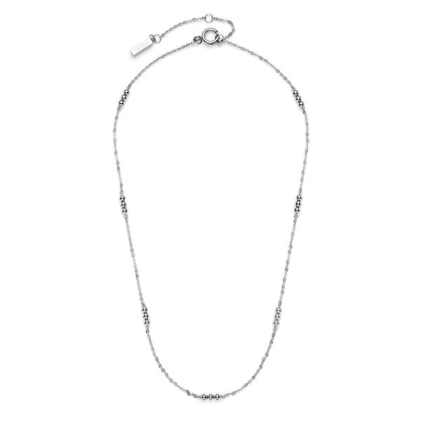 Ever Stacked Beads Silver Tone Stacking Necklace - Image 2